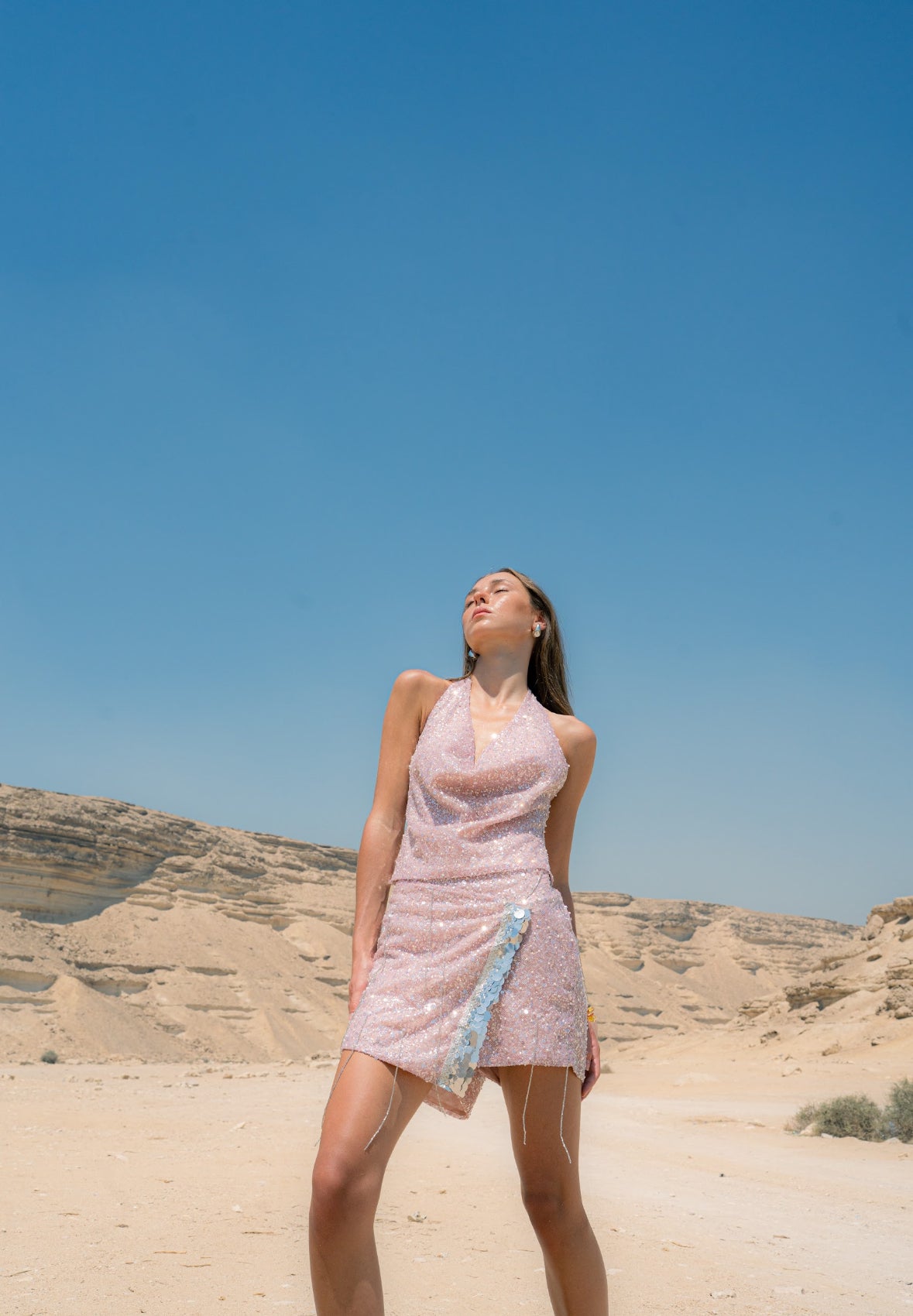 MARBELLA SEQUIN FRINGED SKORT
