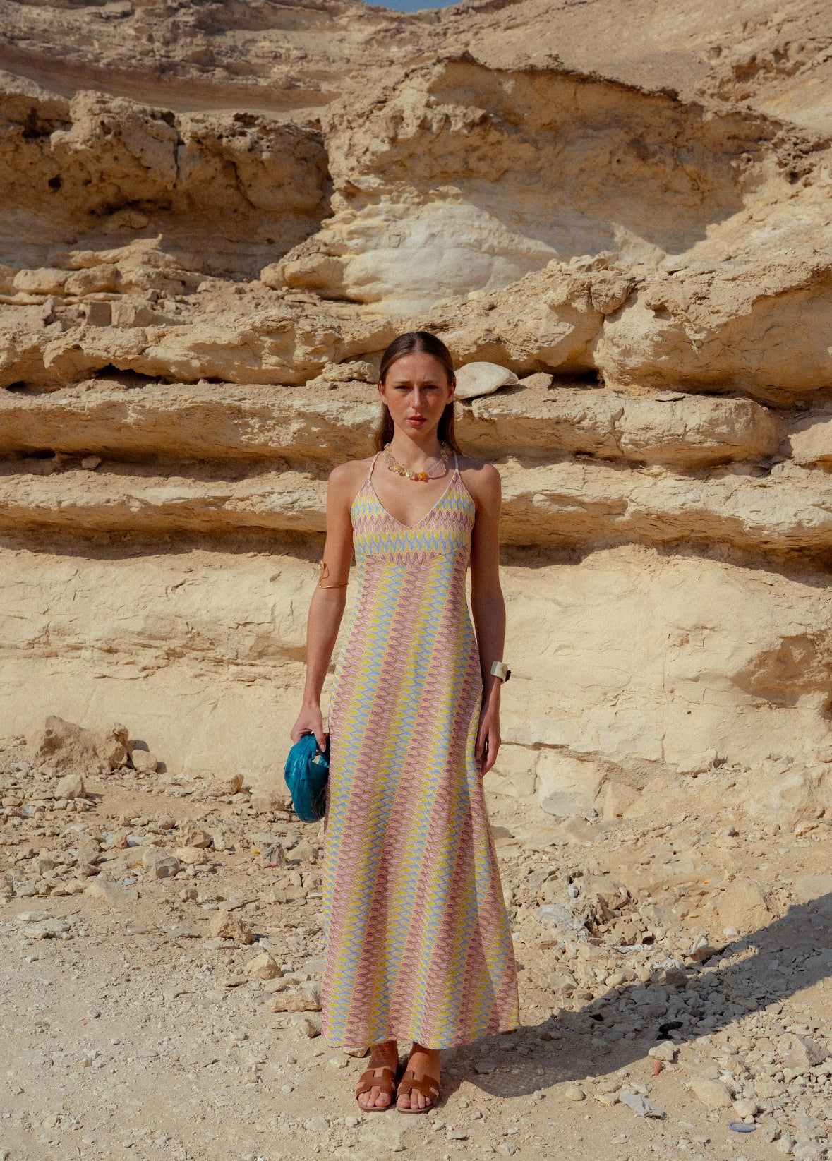 SAINT TROPEZ SUNSET FULL LENGTH DRESS