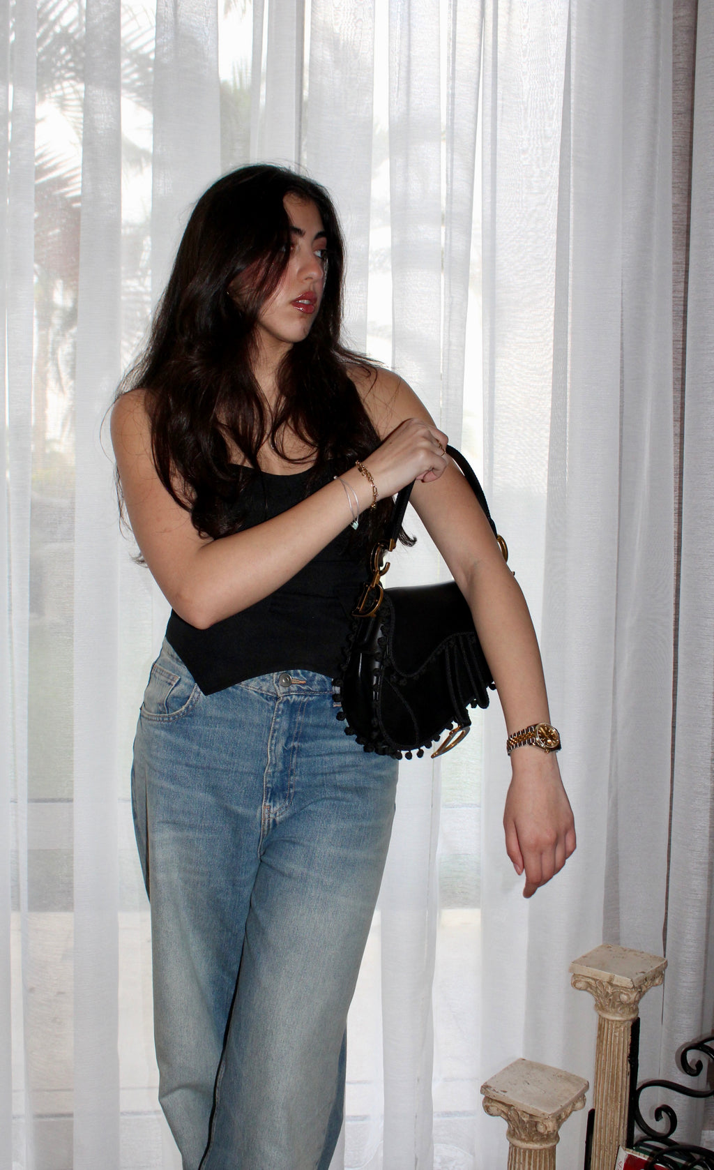 STRAPLESS CORSET WITH FRONT POCKET DETAIL