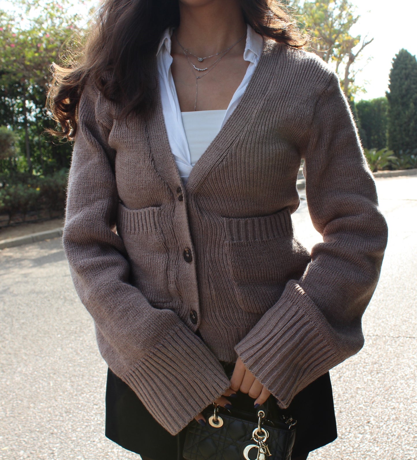 SCULPTED KNIT CARDIGAN