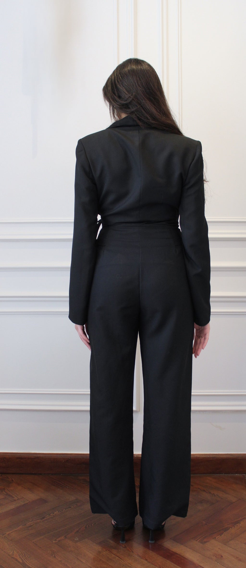 WRAP BLAZER WITH SIDE BELT DETAIL