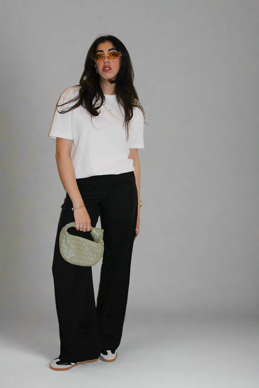 ROLLED-UP DETAIL TROUSERS