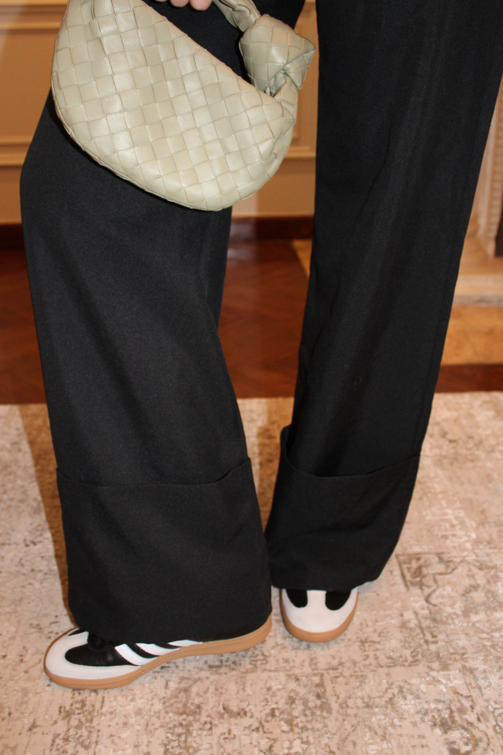 ROLLED-UP DETAIL TROUSERS